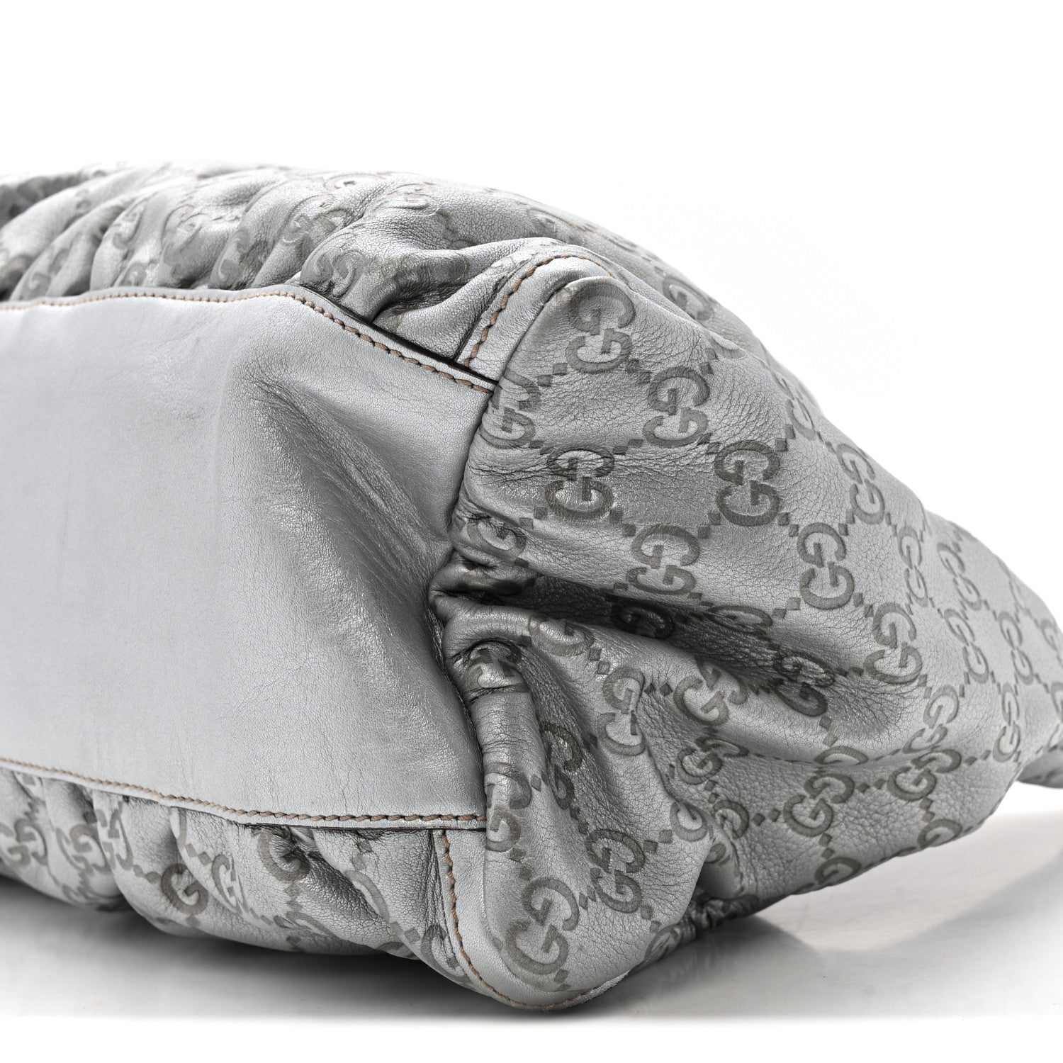 Gucci Guccissima Large D Hobo Silver 10 of 13