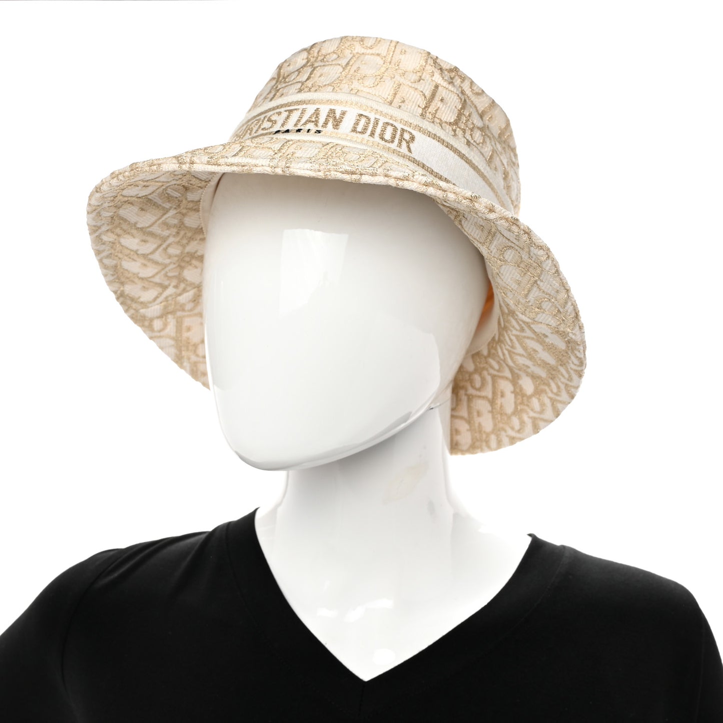Oblique Bucket Hat 56 Beige