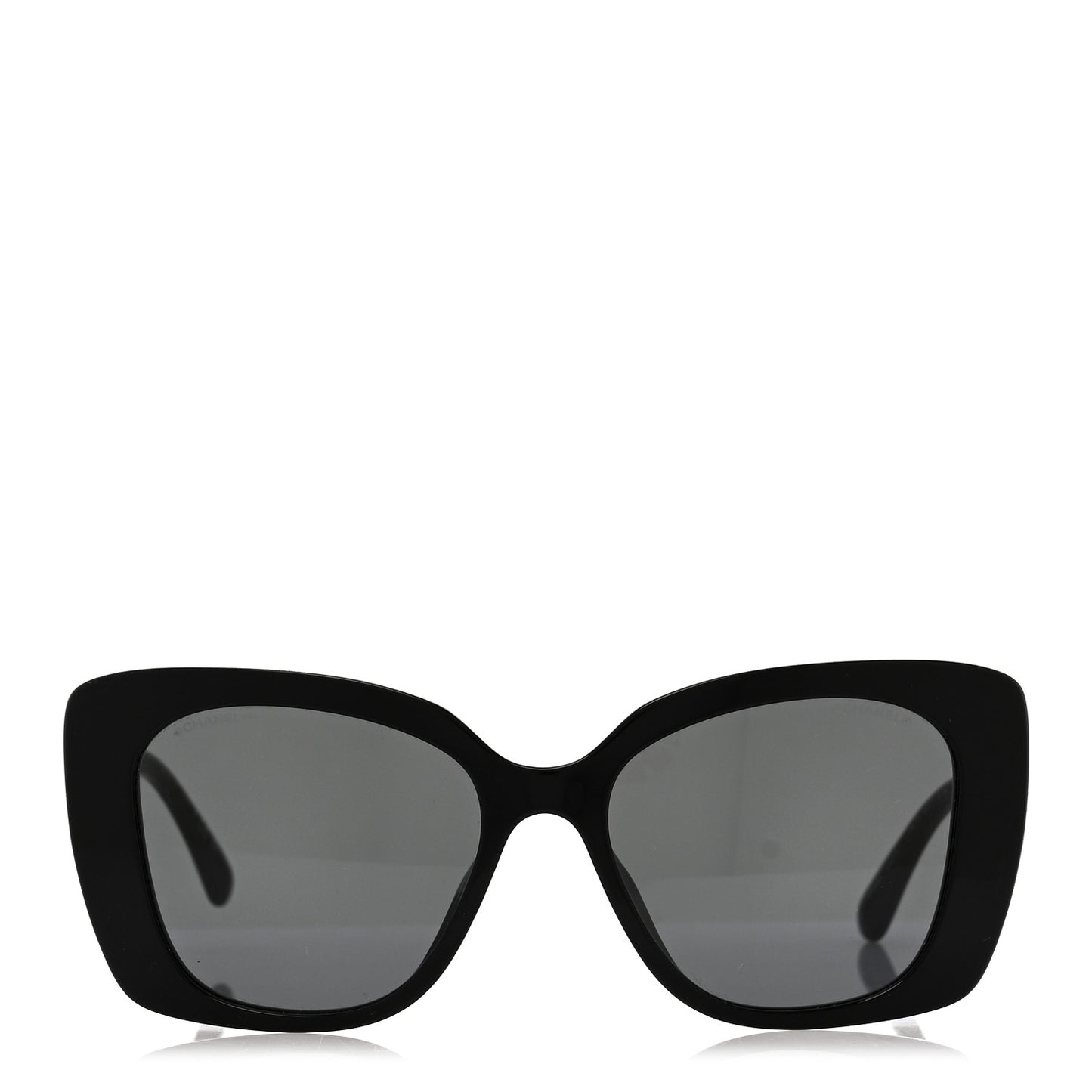 Acetate Strass Square Sunglasses 5422-B-A Black White