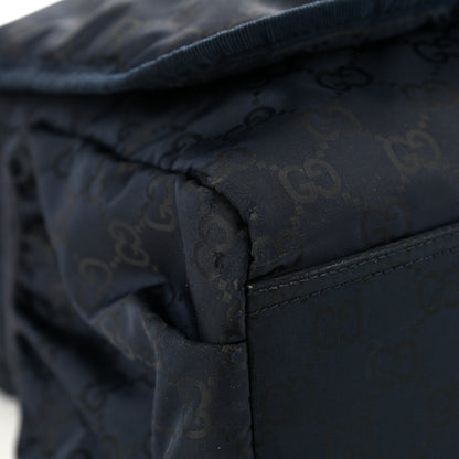 Gucci Nylon Monogram Messenger Diaper Bag Navy 9 of 12