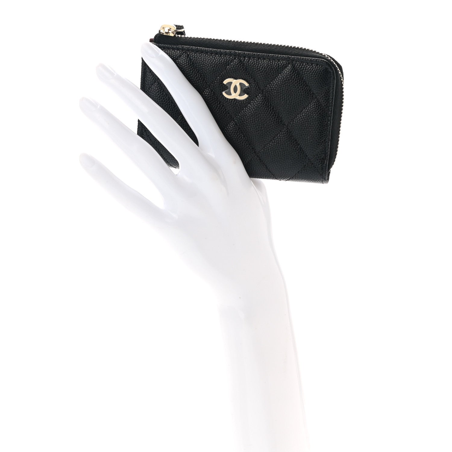 Chanel Caviar Quilted Key Holder Case Black 2 of 8