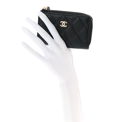 Chanel Caviar Quilted Key Holder Case Black 2 of 8
