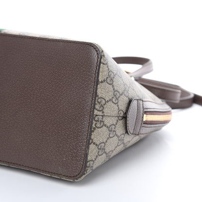 Gucci GG Supreme Monogram Web Medium Ophidia Top Handle Dome Bag Brown 9 of 11