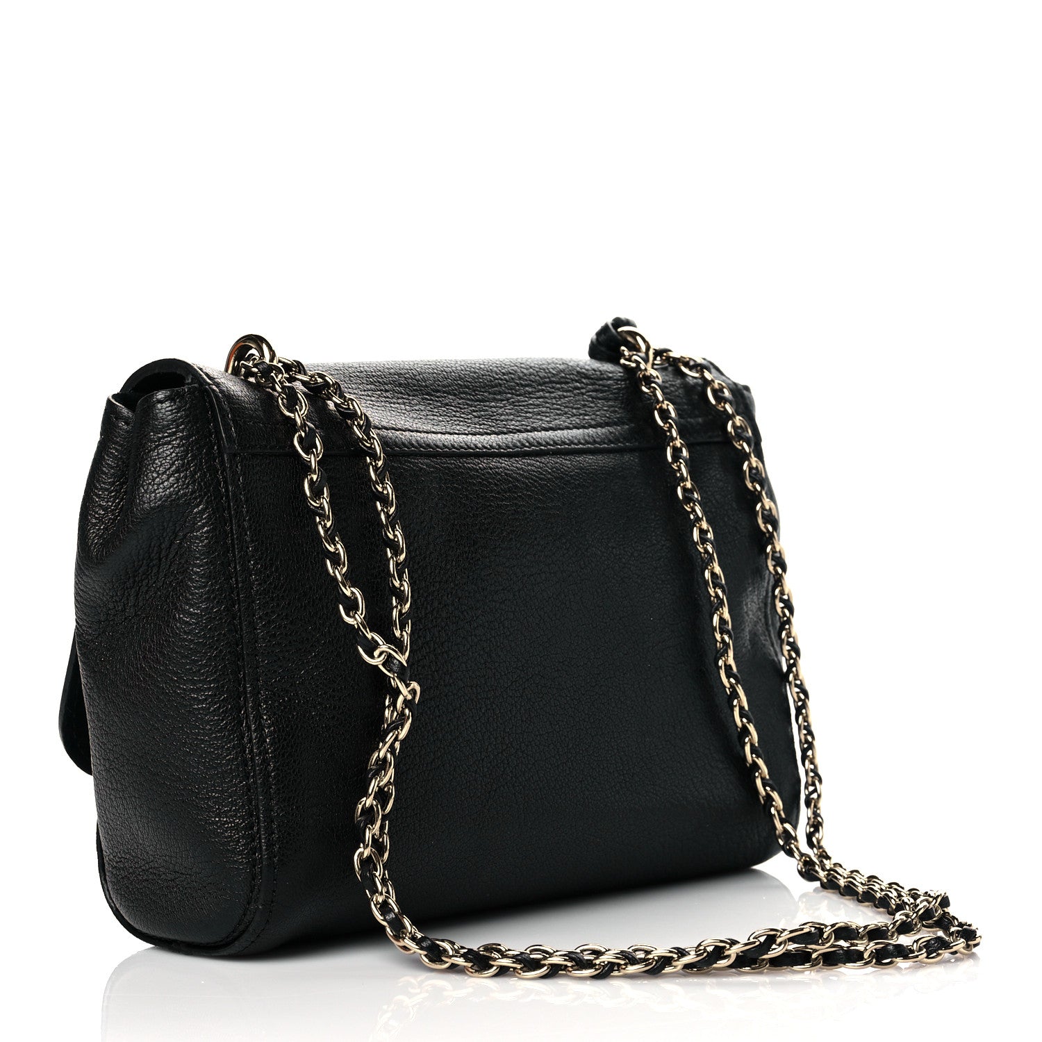 Mulberry Glossy Goatskin Small Lily Flap Black 3 of 10