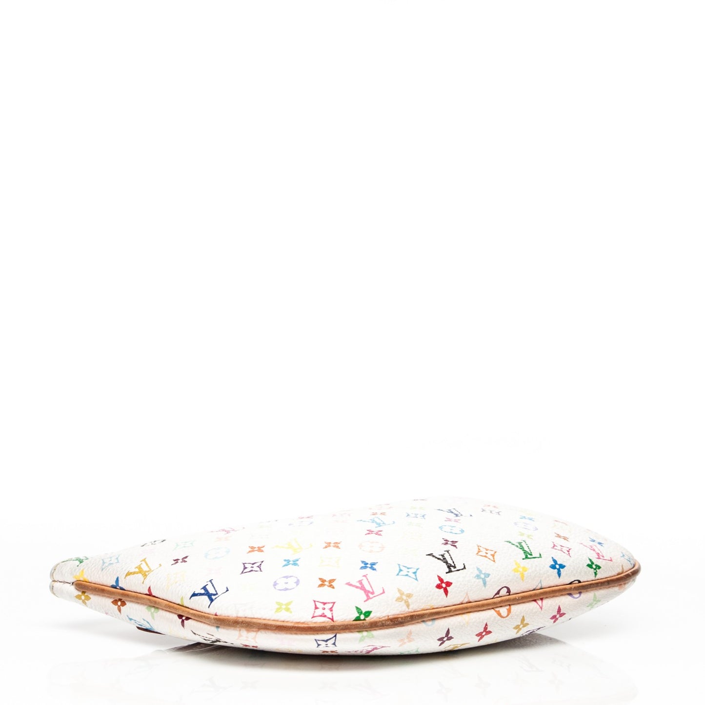 Monogram Multicolor Pochette Plate GM White