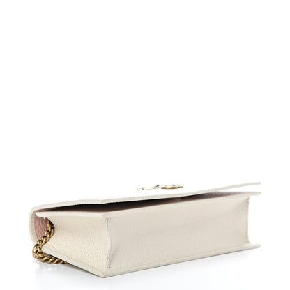 Gucci Calfskin GG Marmont Bow Chain Wallet White 3 of 8
