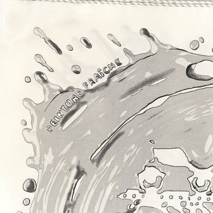 Hermes Silk Peinture Fraiche Pocket Square White Gris Perle 5 of 5