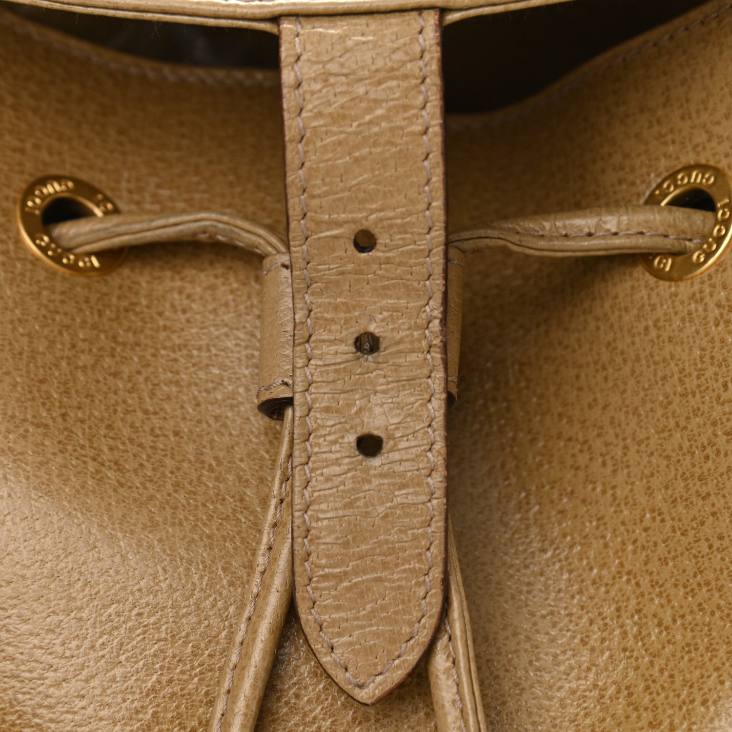 Gucci Calfskin Bamboo Backpack Beige 12 of 14