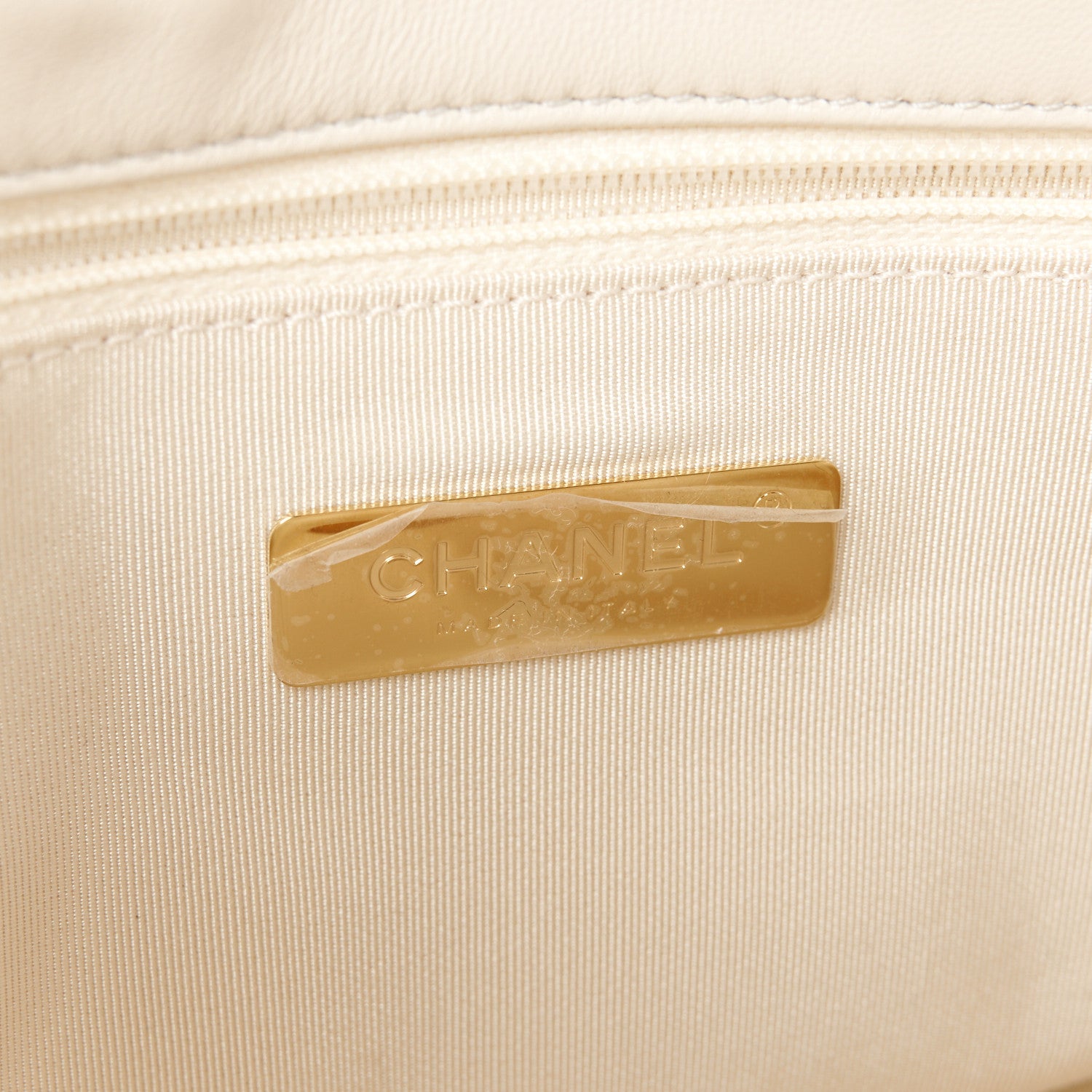 Chanel Lambskin Quilted Medium Chanel 19 Flap Light Beige 6 of 10