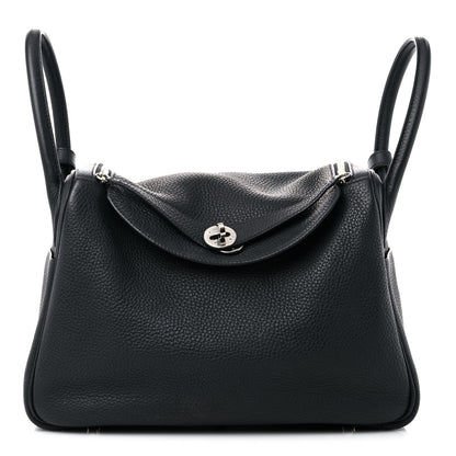 Hermes Taurillon Clemence Lindy 30 Black 1 of 11