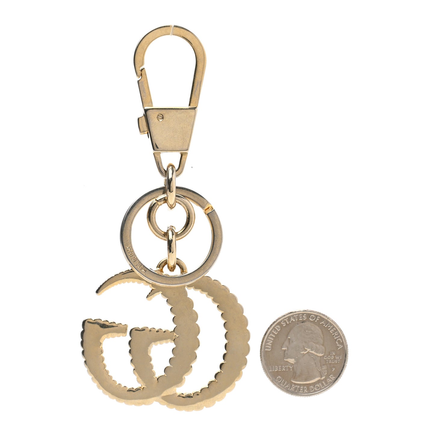 Torchon Double G Key Chain Gold