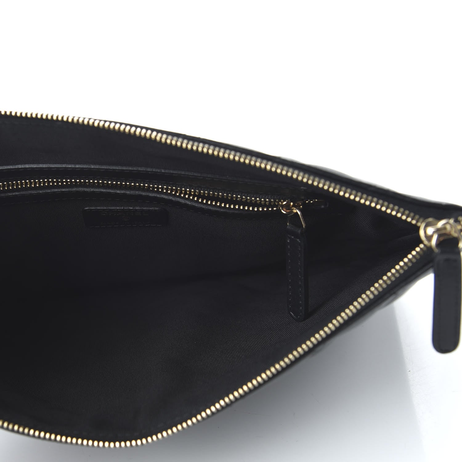Chanel Lambskin Quilted Medium Cosmetic Case Black 5 of 11