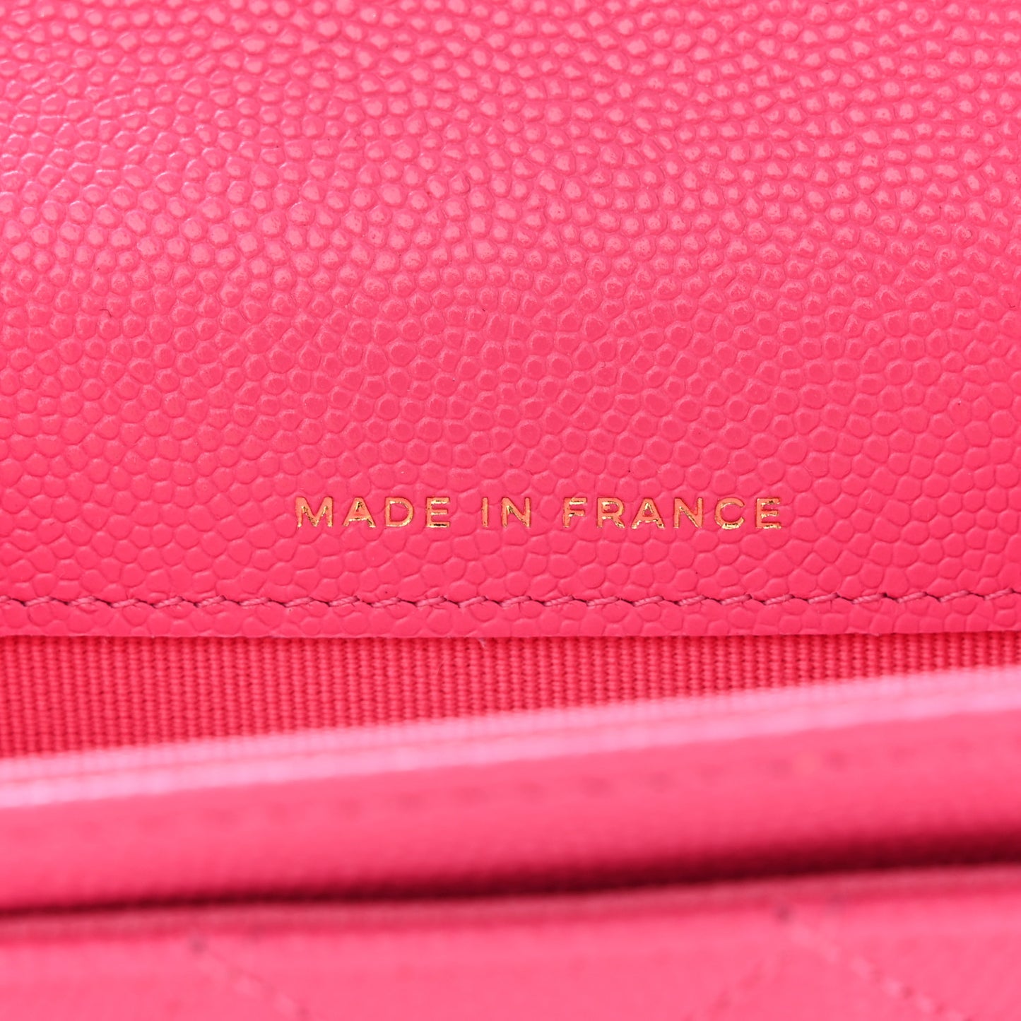 Caviar Quilted Flap Card Holder Wallet Pink