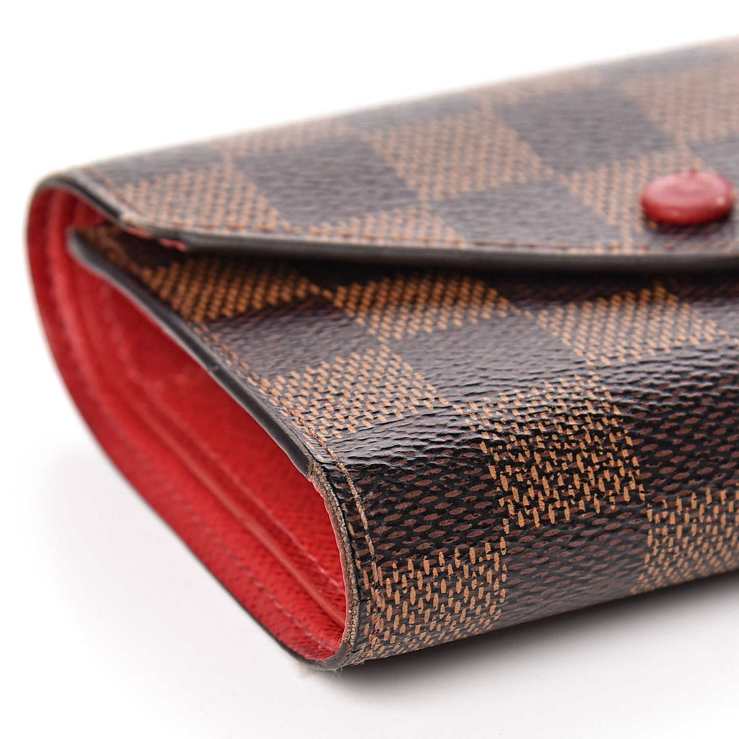 Damier Ebene Victorine Wallet Red