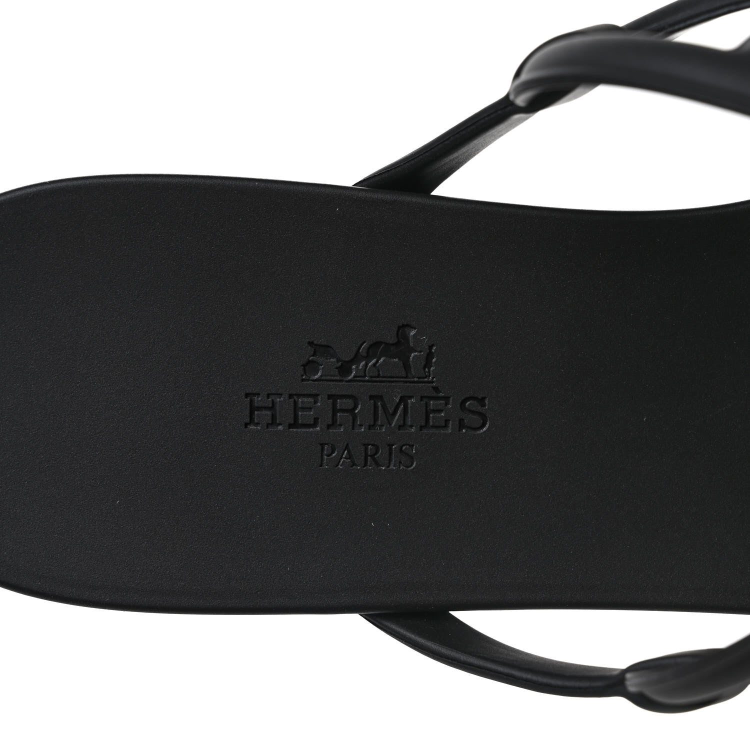 Hermes Rubber Womens Egerie Sandals 37 Black 7 of 7