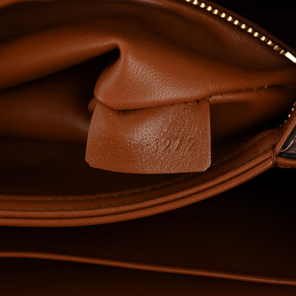 Celine Triomphe Canvas Calfskin Medium Triomphe Bag Tan 7 of 10