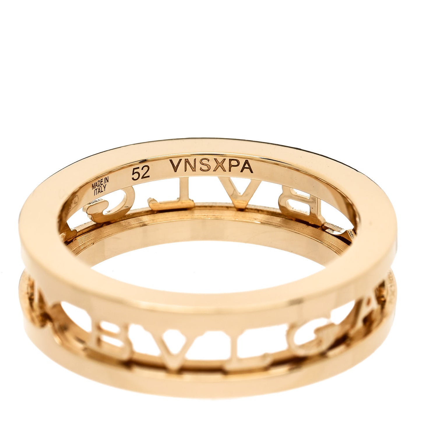 18K Yellow Gold B.Zero1 One-Band Logo Ring 52 6