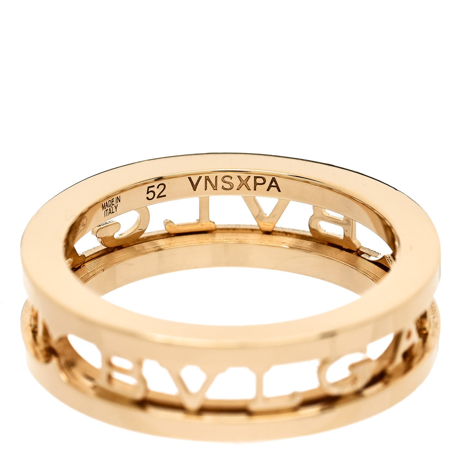 Bulgari 18K Yellow Gold B.Zero1 One-Band Logo Ring 52 6 6 of 7
