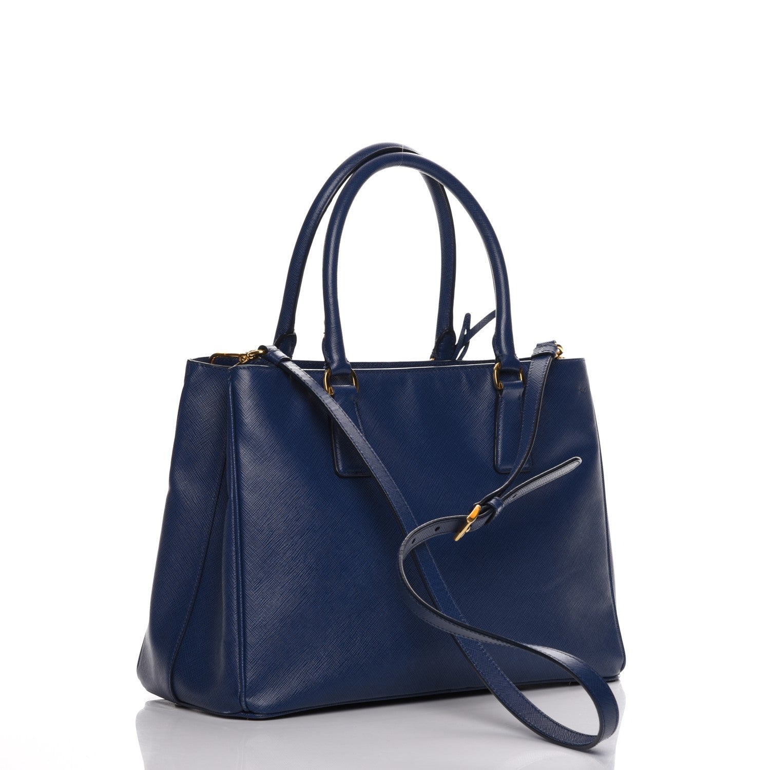 Prada Saffiano Lux Medium Tote Bluette 4 of 10