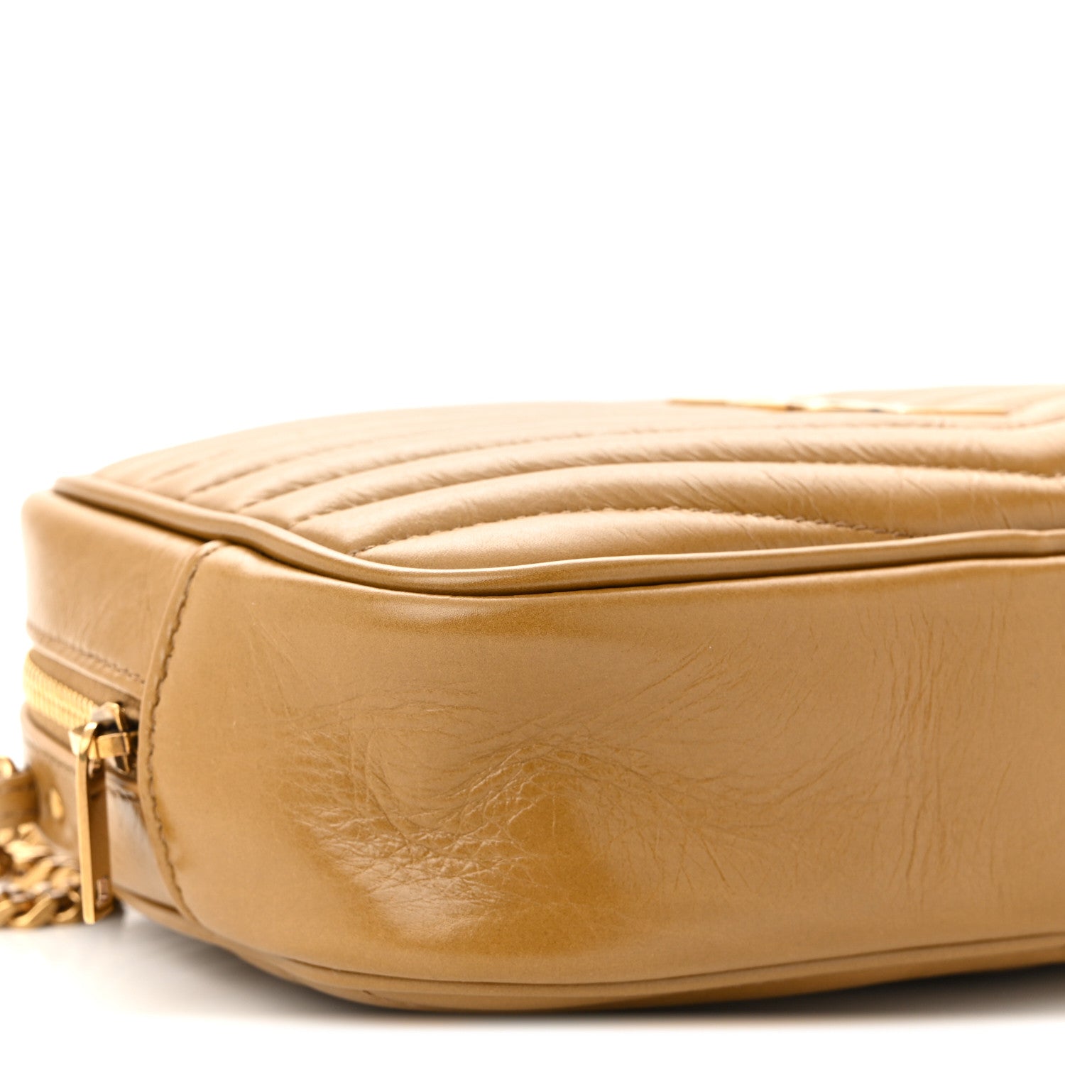 Saint Laurent Calfskin Matelasse Monogram Mini Lou Camera Bag Tabac Brown 9 of 11