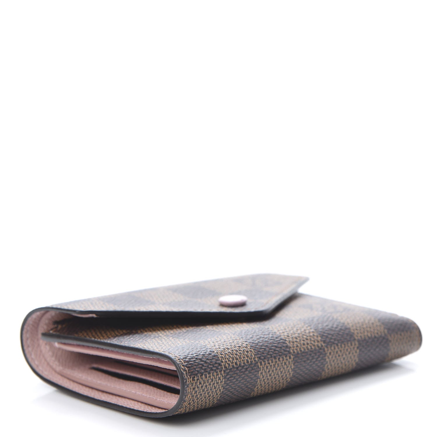 Louis Vuitton Damier Ebene Victorine Wallet Rose Ballerine 4 of 8