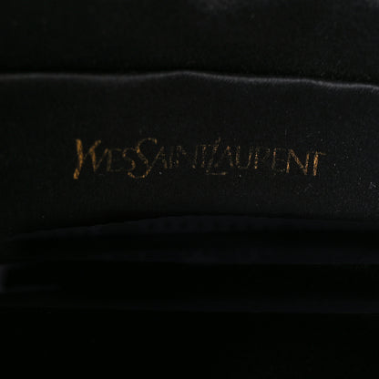 Saint Laurent Textured Patent Monogram Large Belle De Jour Clutch Black 6 of 9