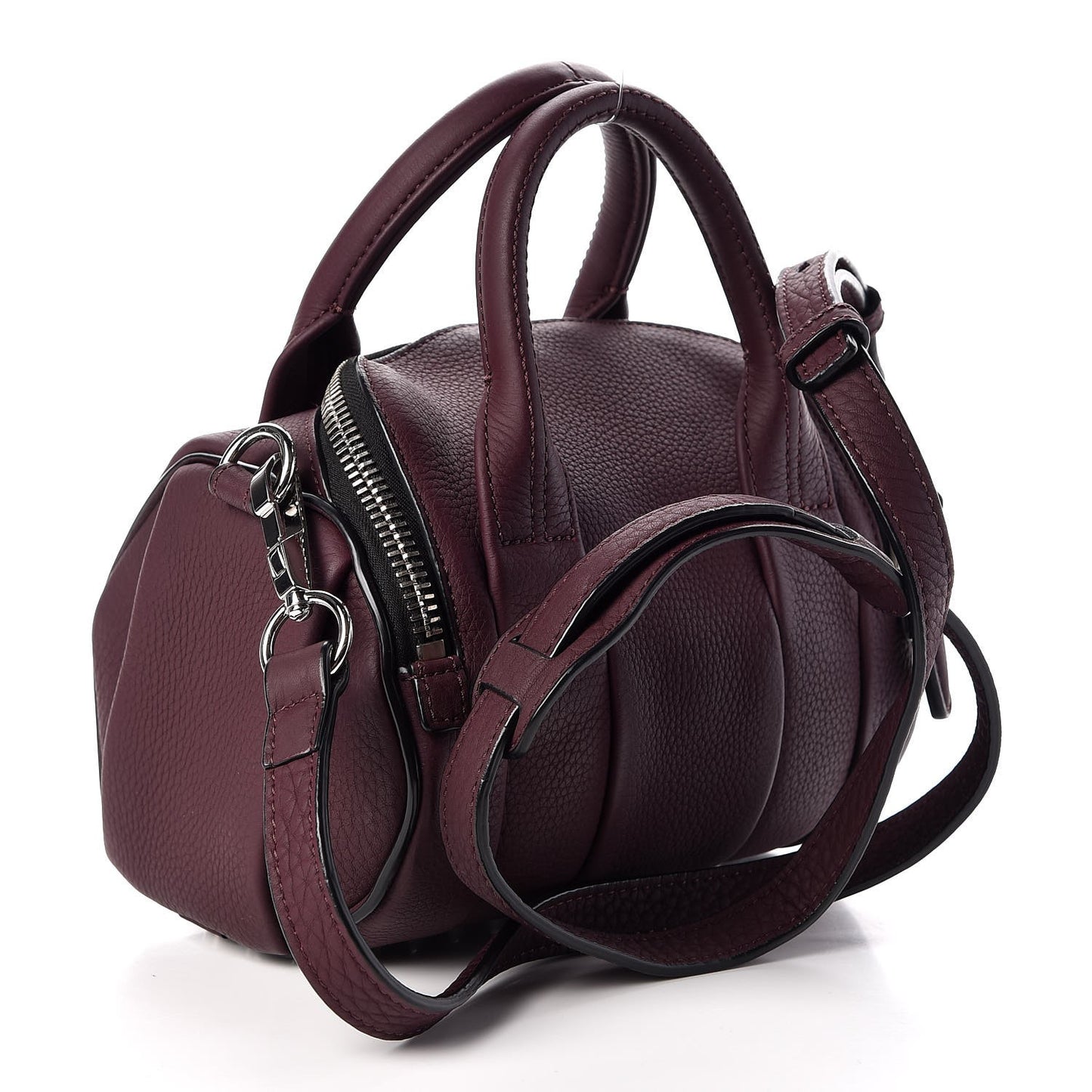 Pebbled Calfskin Mini Rockie Matte Oxblood
