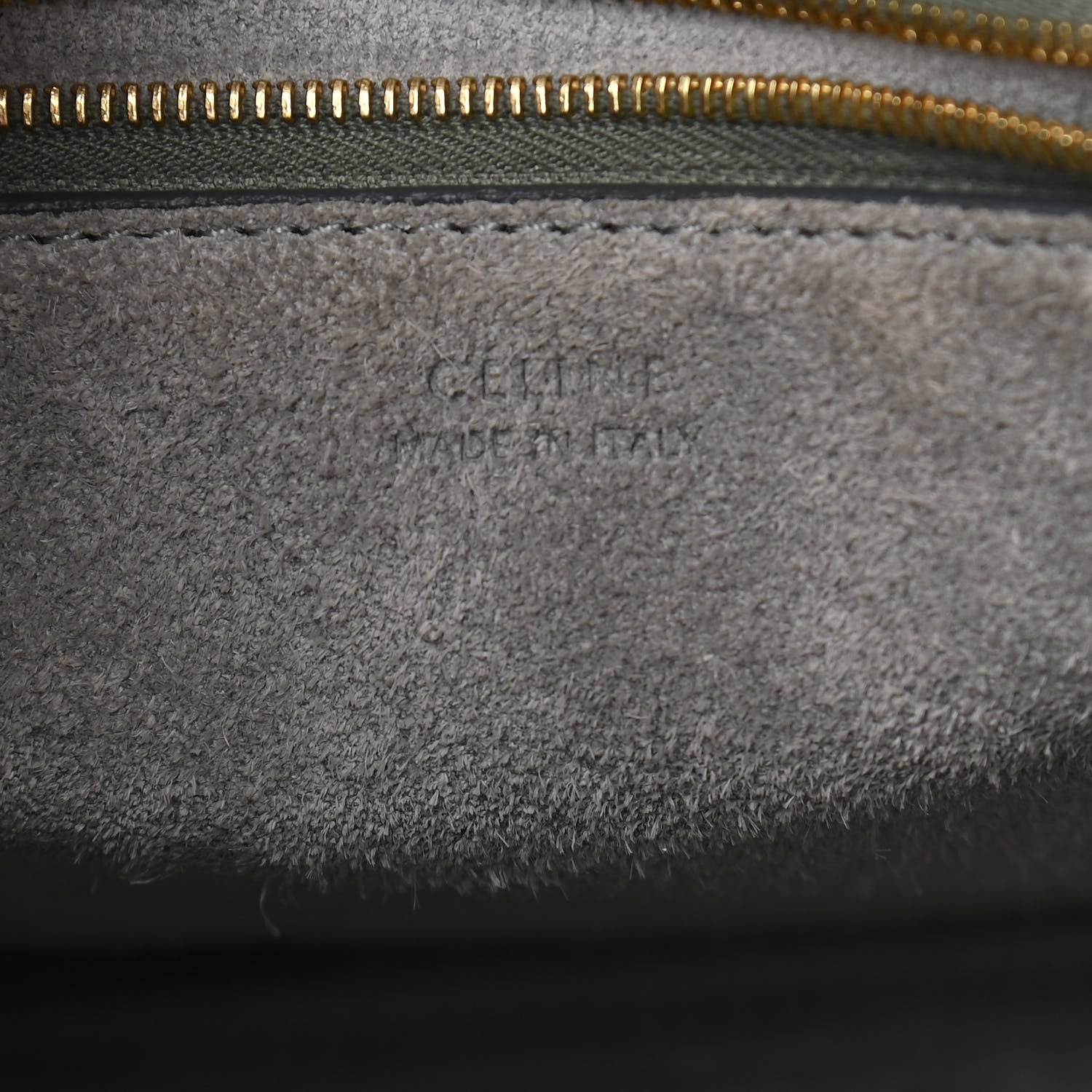 Celine Soft Grained Calfskin Sangle Bucket Bag Storm 6 of 14