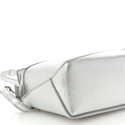 Loewe Laminated Lambskin Mini Puzzle Edge Bag Silver 8 of 9