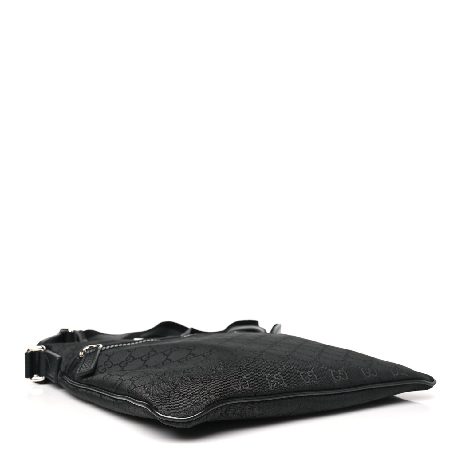Gucci Nylon Monogram Small Flat Messenger Bag Black 3 of 9