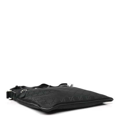 Gucci Nylon Monogram Small Flat Messenger Bag Black 3 of 9