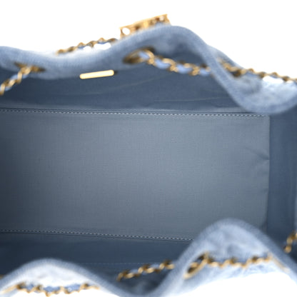 Chanel Washed Denim Quilted Small Chanel 25 Handbag Blue 5 of 11