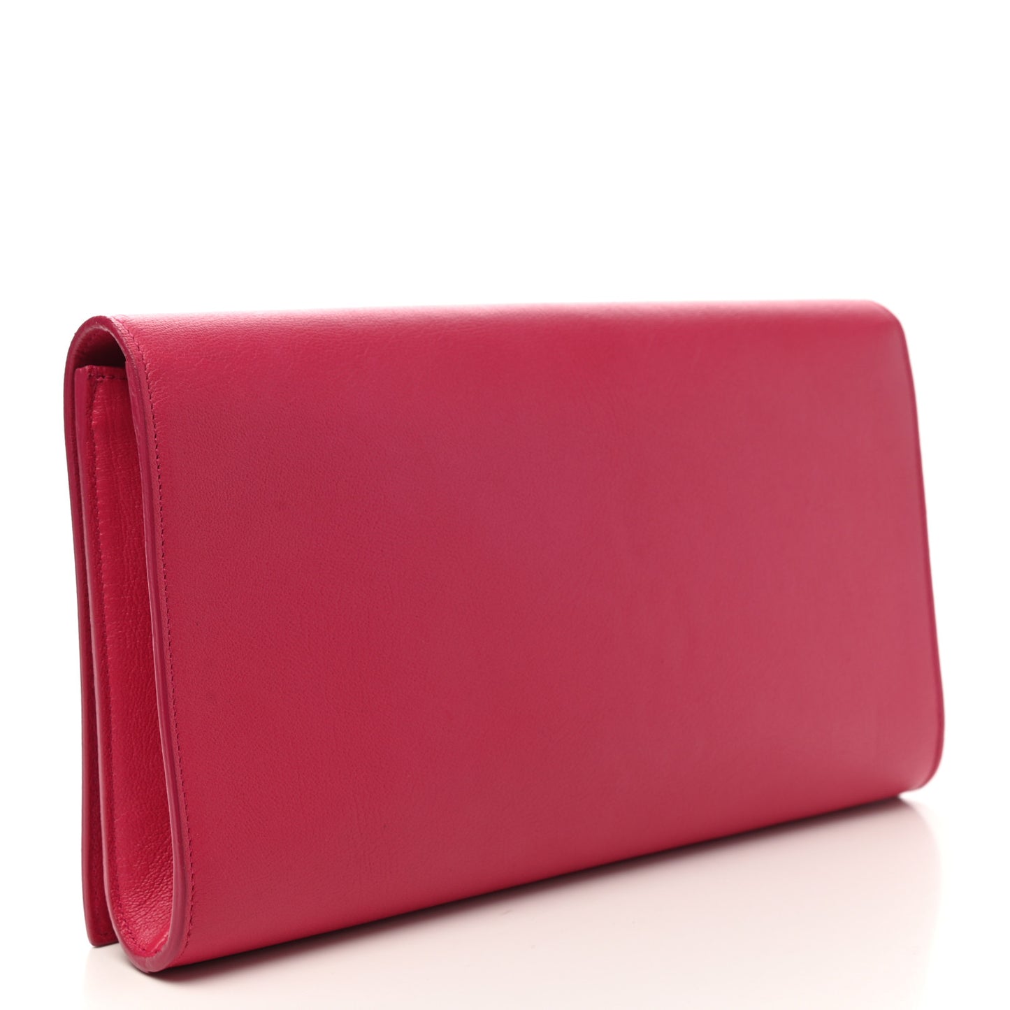 Calfskin Monogram Large Belle De Jour Clutch Lipstick Fuchsia
