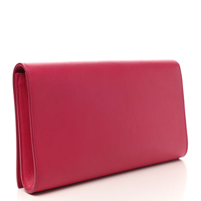 Saint Laurent Calfskin Monogram Large Belle De Jour Clutch Lipstick Fuchsia 3 of 6