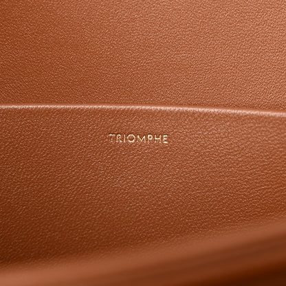 Celine Triomphe Canvas Calfskin Medium Triomphe Bag Tan 8 of 12