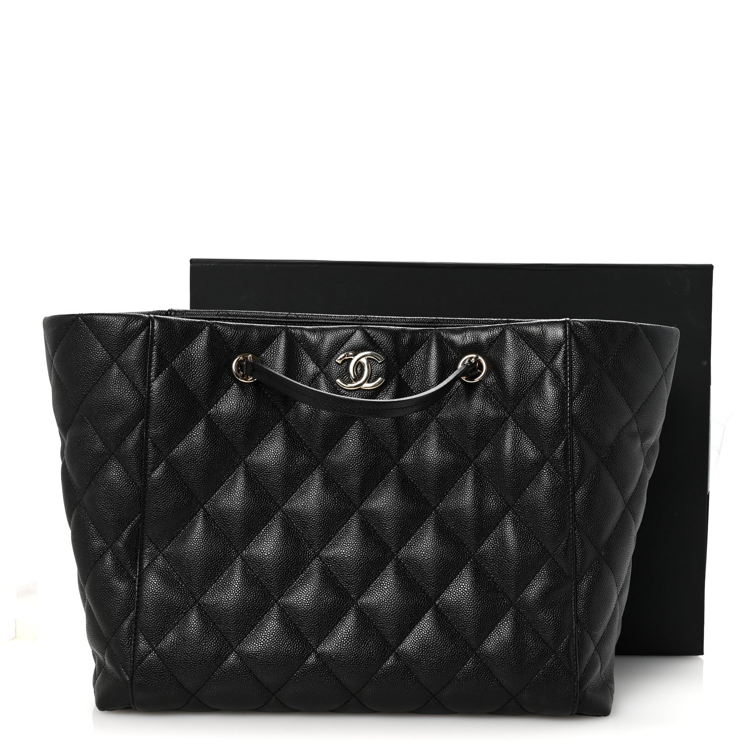 Chanel Caviar Quilted Large CC Shopping Tote Black 12 of 12