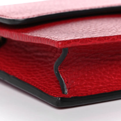 Gucci Dollar Calfskin Interlocking G Chain Wallet Red 8 of 10