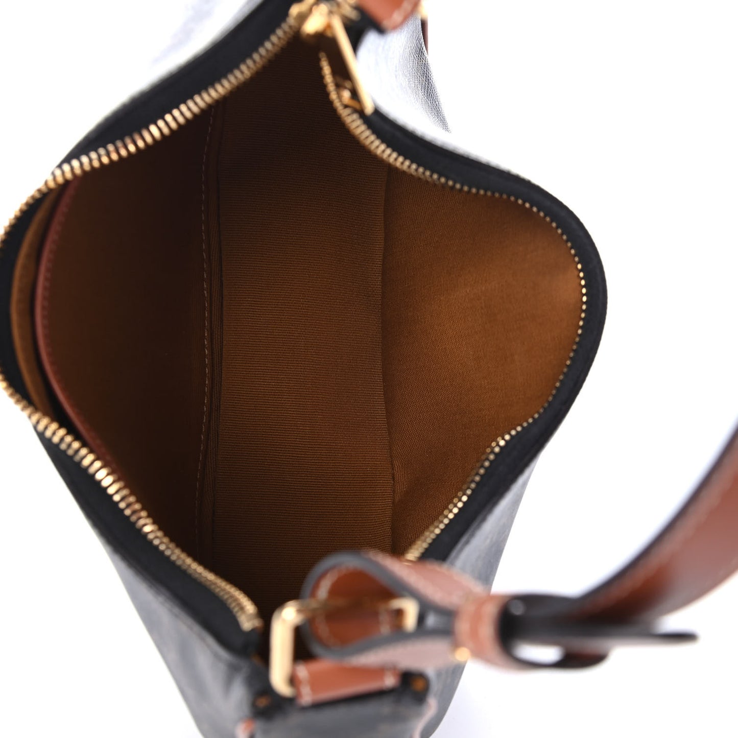 Triomphe Canvas Calfskin Ava Shoulder Bag Tan