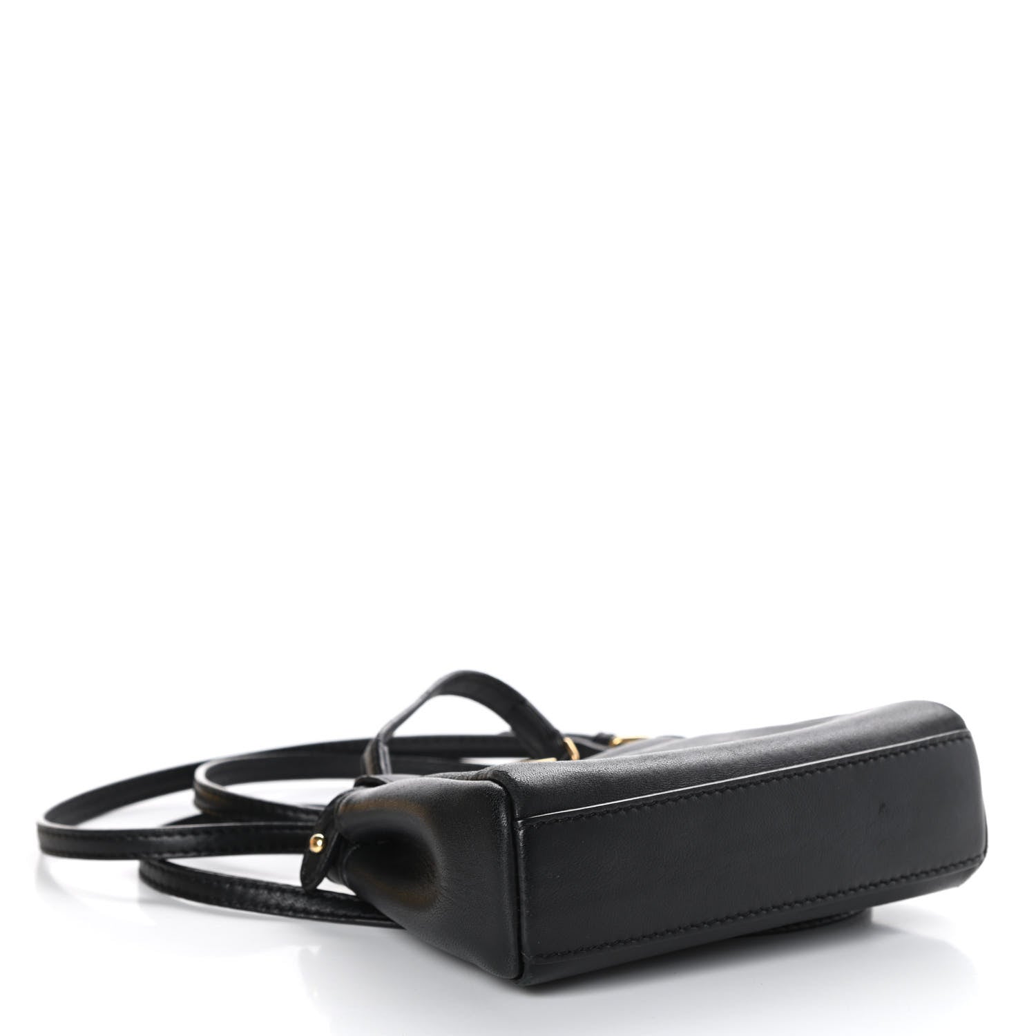 Fendi Nappa Micro Peekaboo Iconic Satchel Black 4 of 9