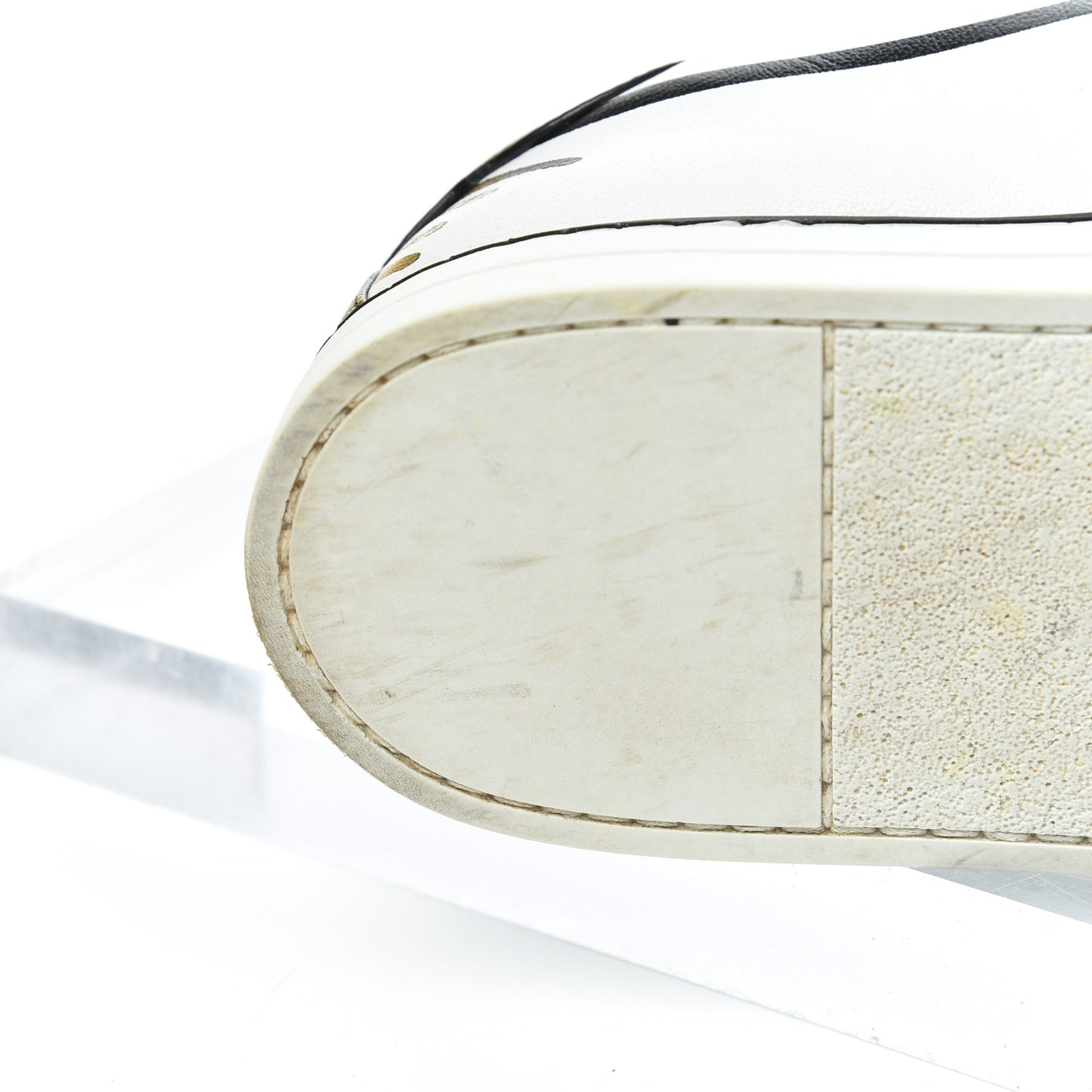 X JOSHUA VIDES Nappa Rockoclick Slip On Sneakers 37.5 Snow White Black