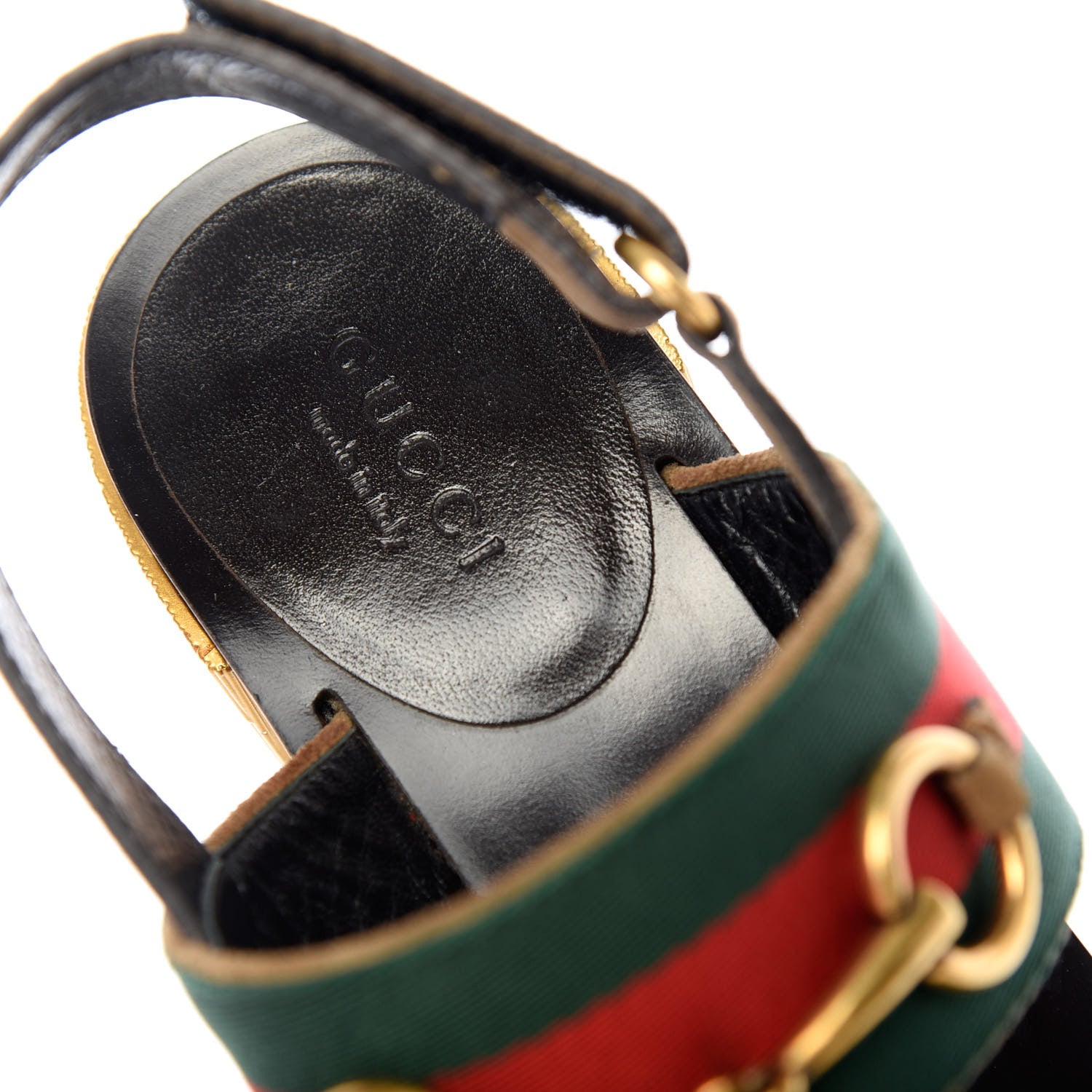 Gucci Suede Querelle Web Sandals 37.5 Marron Glace 8 of 11