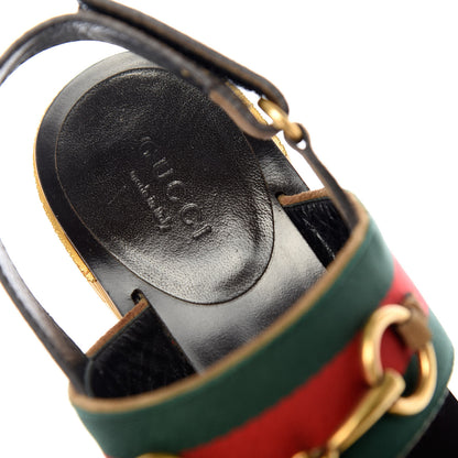 Gucci Suede Querelle Web Sandals 37.5 Marron Glace 8 of 11