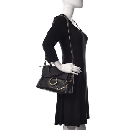 Chloe Calfskin Small Faye Day Shoulder Bag Black 2 of 13