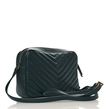 Saint Laurent Calfskin Matelasse Monogram Lou Camera Bag Sea Turquoise 3 of 9