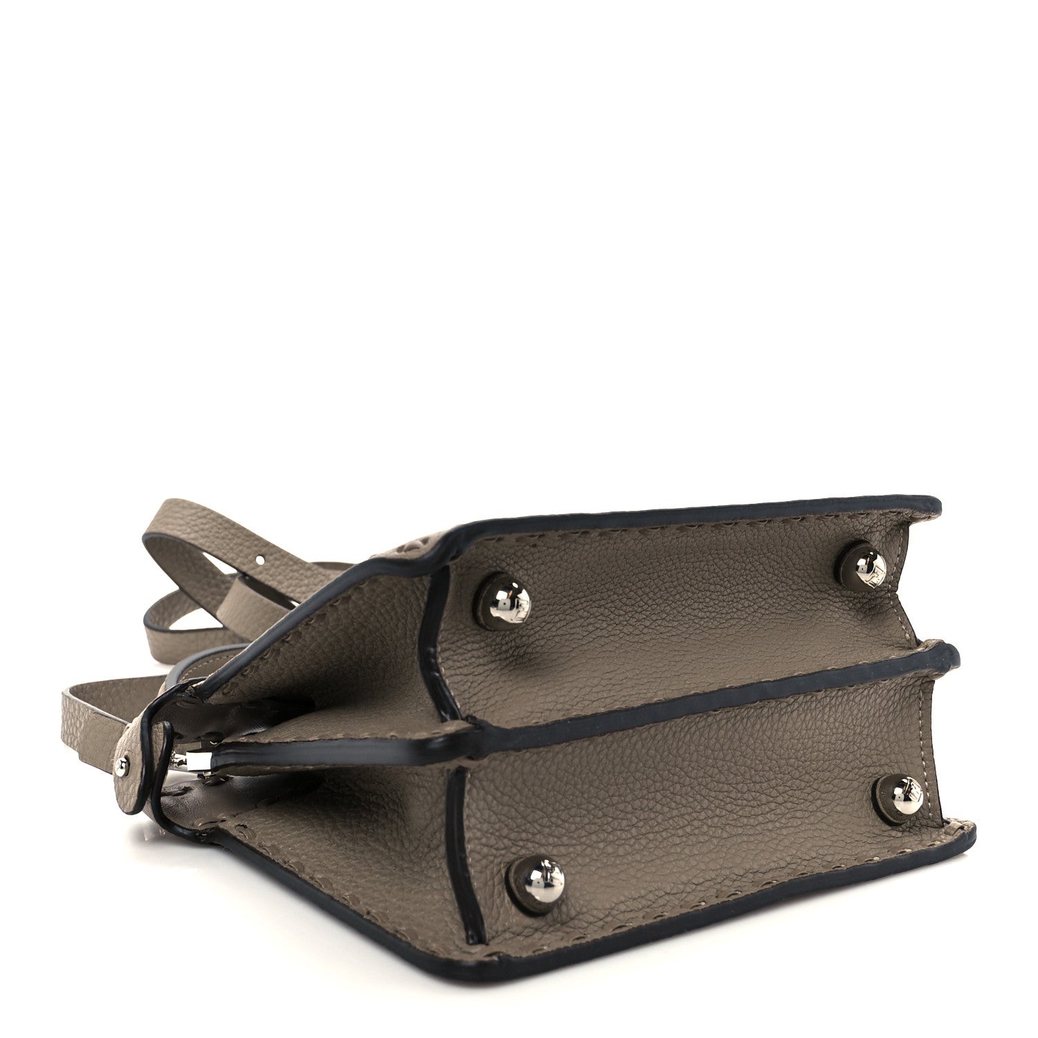 Fendi Cuoio Romano Selleria Mini Peekaboo I SEE U Iconic Satchel