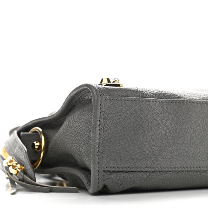 Balenciaga Chevre Gold Metallic Edge Hardware Mini City Gris Acier 10 of 11