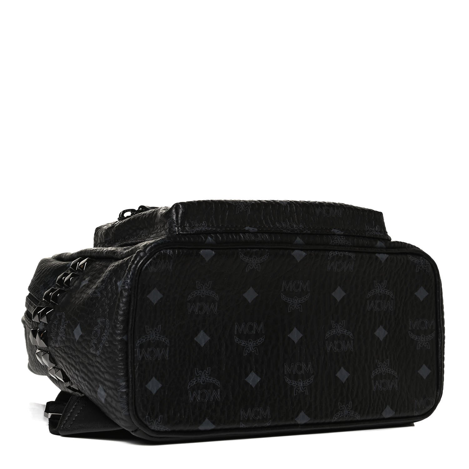 MCM Visetos Small Side Stud Stark Backpack Black 4 of 14