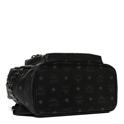 MCM Visetos Small Side Stud Stark Backpack Black 4 of 14