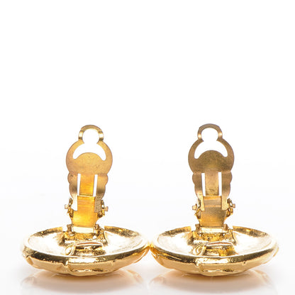 Chanel CC Clip On Earrings Gold 3 of 4