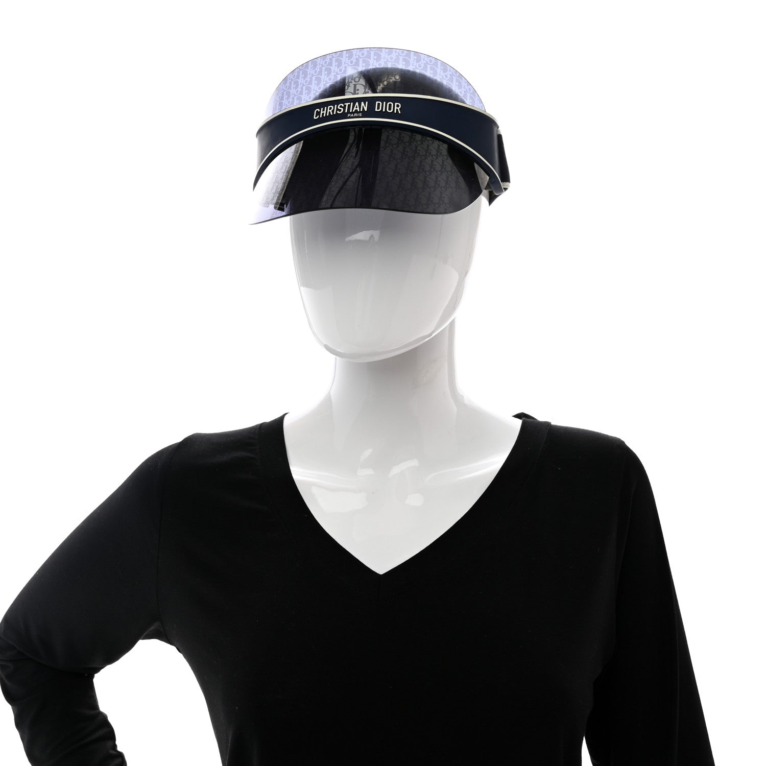 Christian Dior Oblique DiorClub V1U Sun Visor Blue 2 of 9
